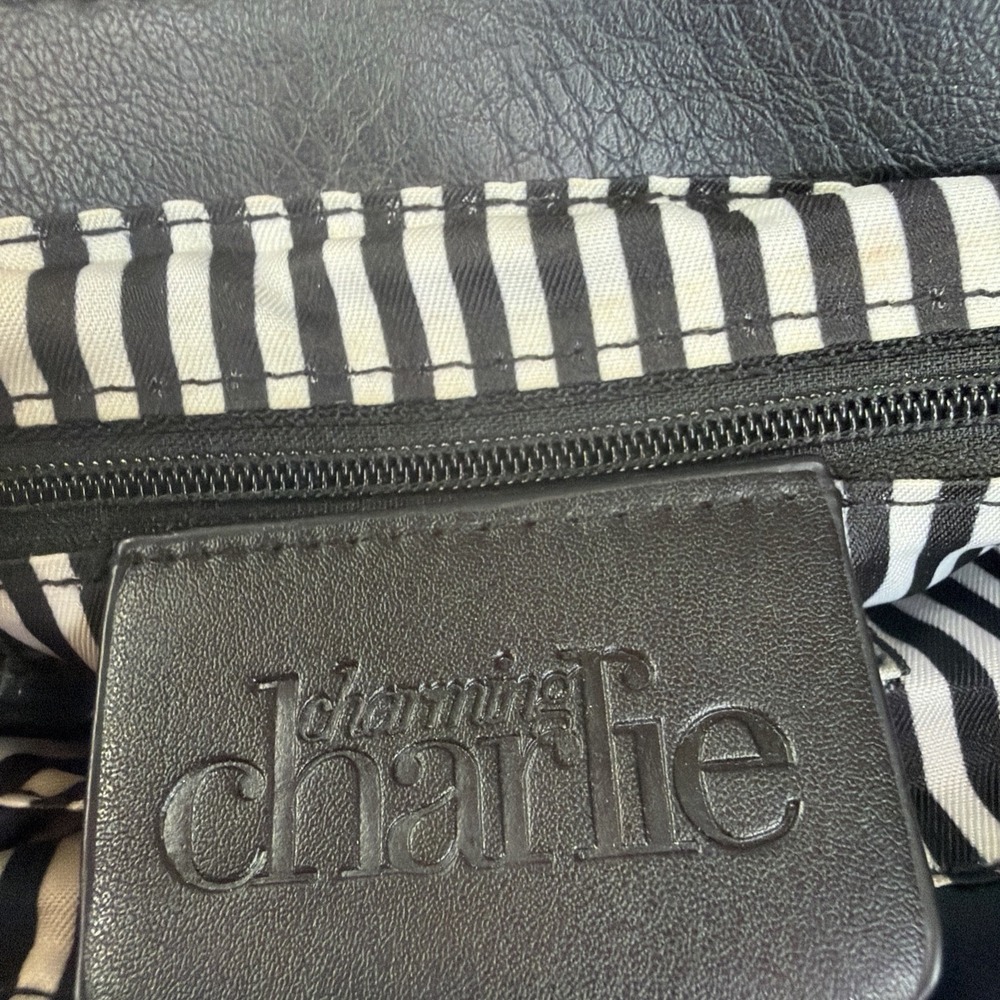 Charming Charlie Black And White Color Black Crossbody Bag - Picture 4 of 7